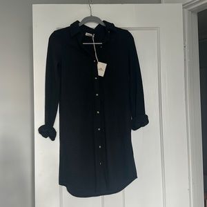 Faherty legend sweater dress. HBT/ heathered black twill. New with tags.